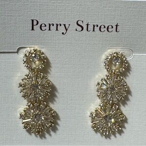 Gold & Crystal Drop Earrings